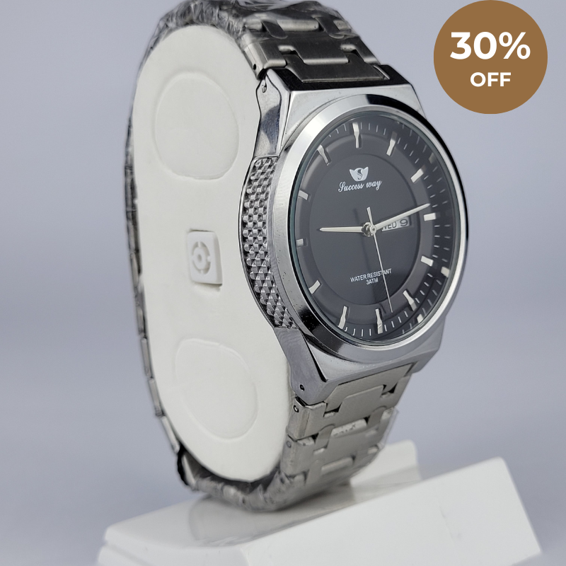 Black & Silver Fusion Watch – Strength Meets Elegance