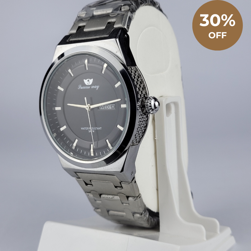 Black & Silver Fusion Watch – Strength Meets Elegance