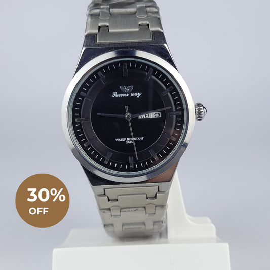 Black & Silver Fusion Watch – Strength Meets Elegance
